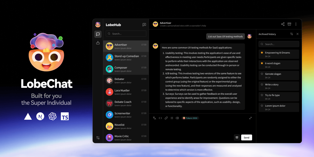 Lobe Chat: un cadre de chat AI moderne et multi-fournisseur! 🚀💬