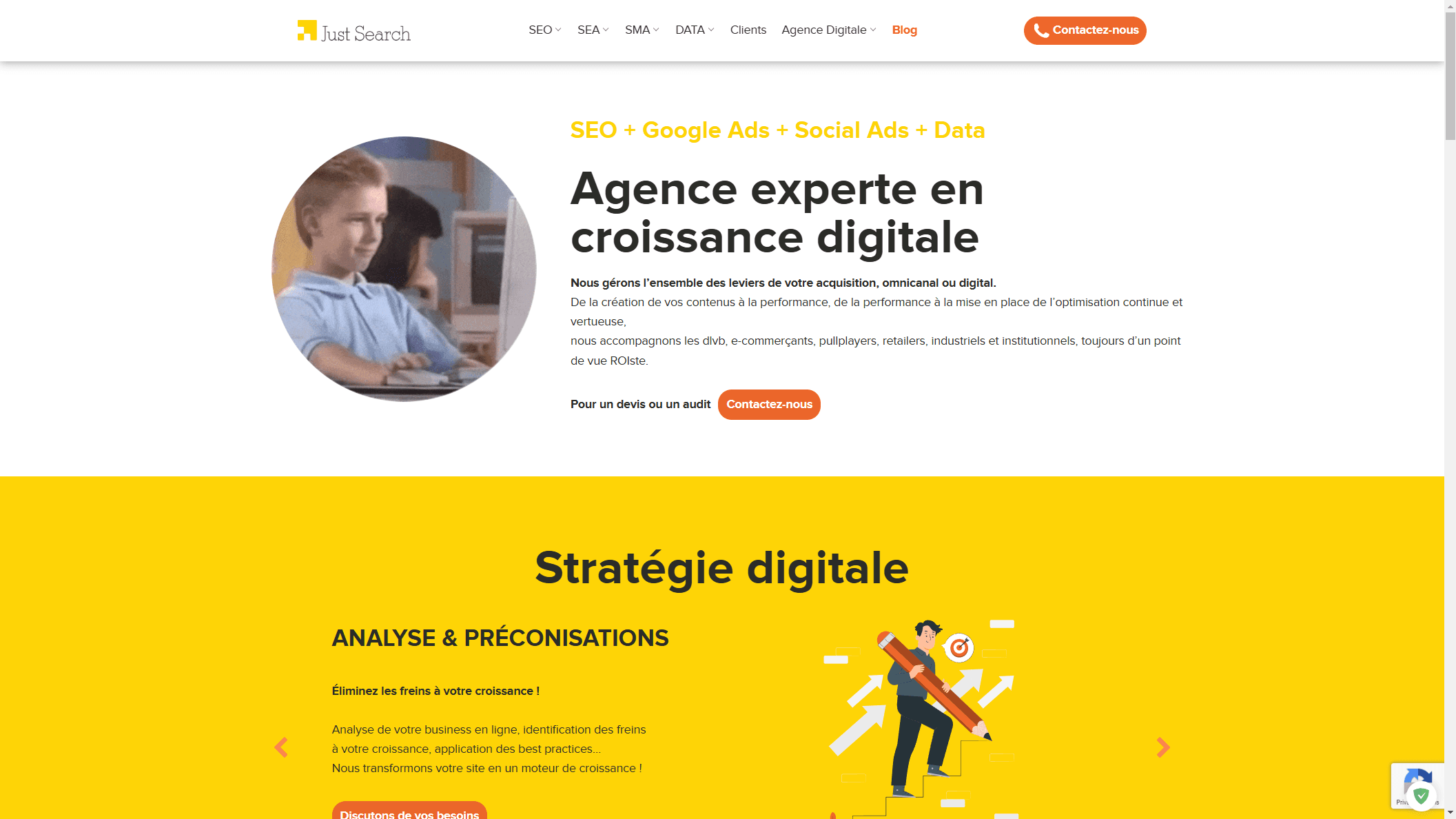 JustSearch.fr : Une Vitrine WordPress pour l’Excellence en Marketing Digital